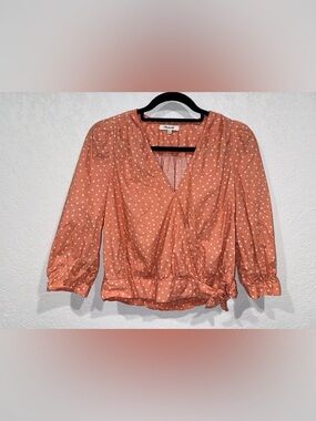 Madewell Star-Print Wrap Blouse XS